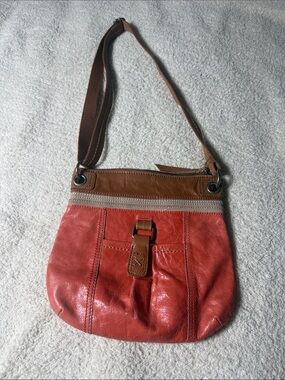 The Sak Women's Two-Tone Pink and Brown Crossbody Bag